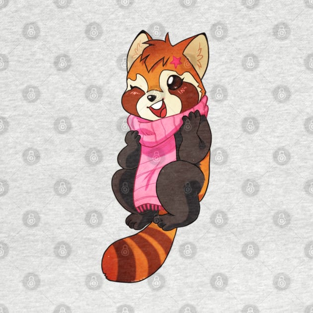 Red panda - Scarf up by Grethe_B